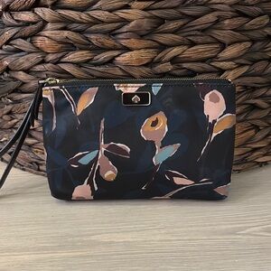 Kate Spade Black Floral Wristlet